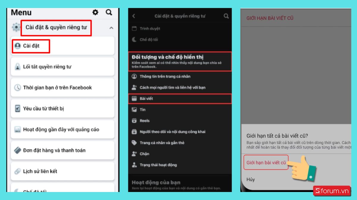 Khóa bảo vệ trang cá nhân trên Facebook - cách 2