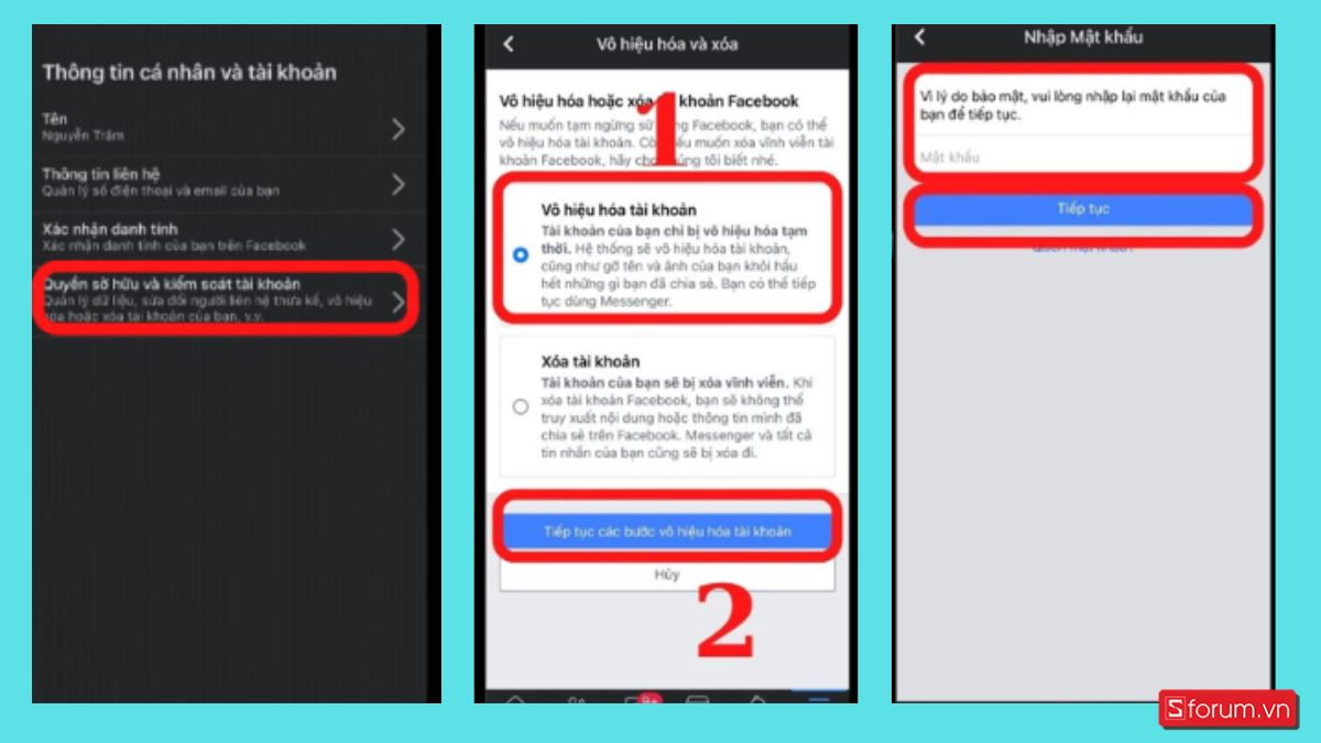Khóa bảo vệ trang cá nhân Facebook tạm thời bước 2
