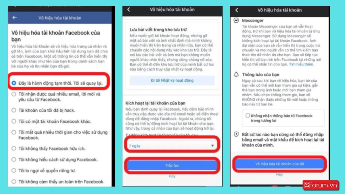 Khóa bảo vệ trang cá nhân Facebook tạm thời bước 3