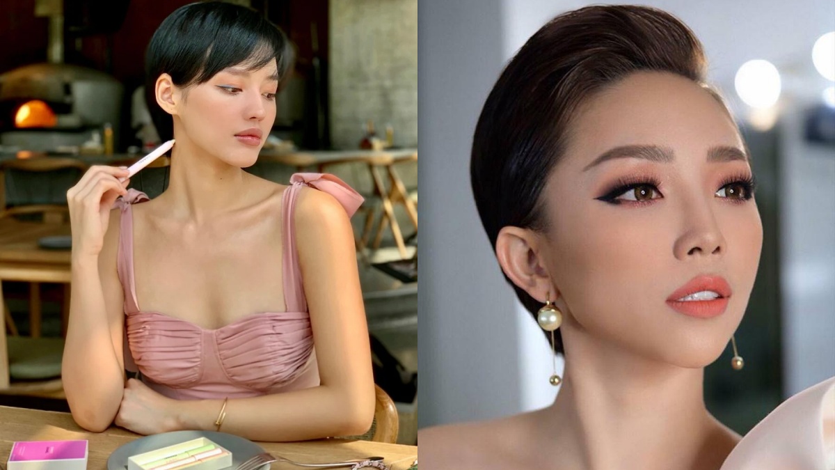 Mẫu tóc tomboy mái xéo