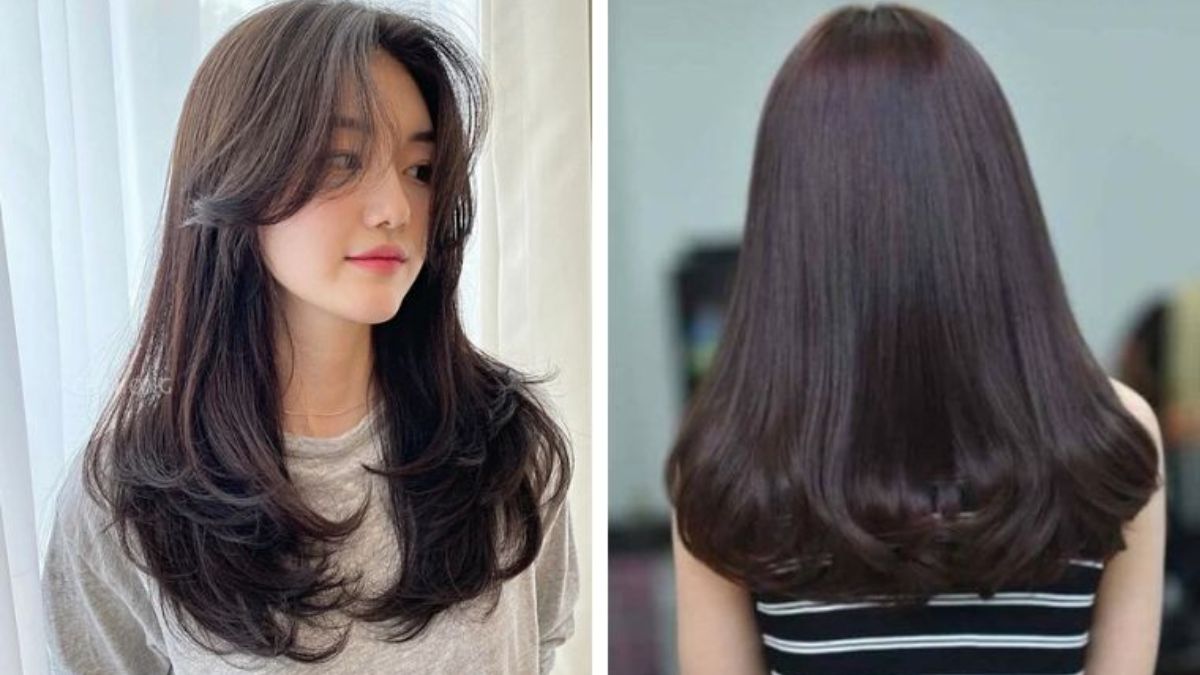 Tóc ngang lưng uốn đuôi chữ C